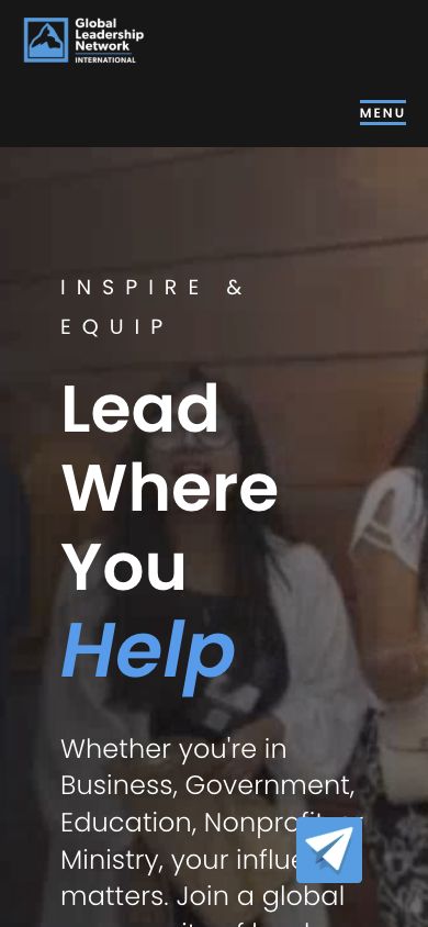 GLNI mobile homepage with the Lead Where You Help headline