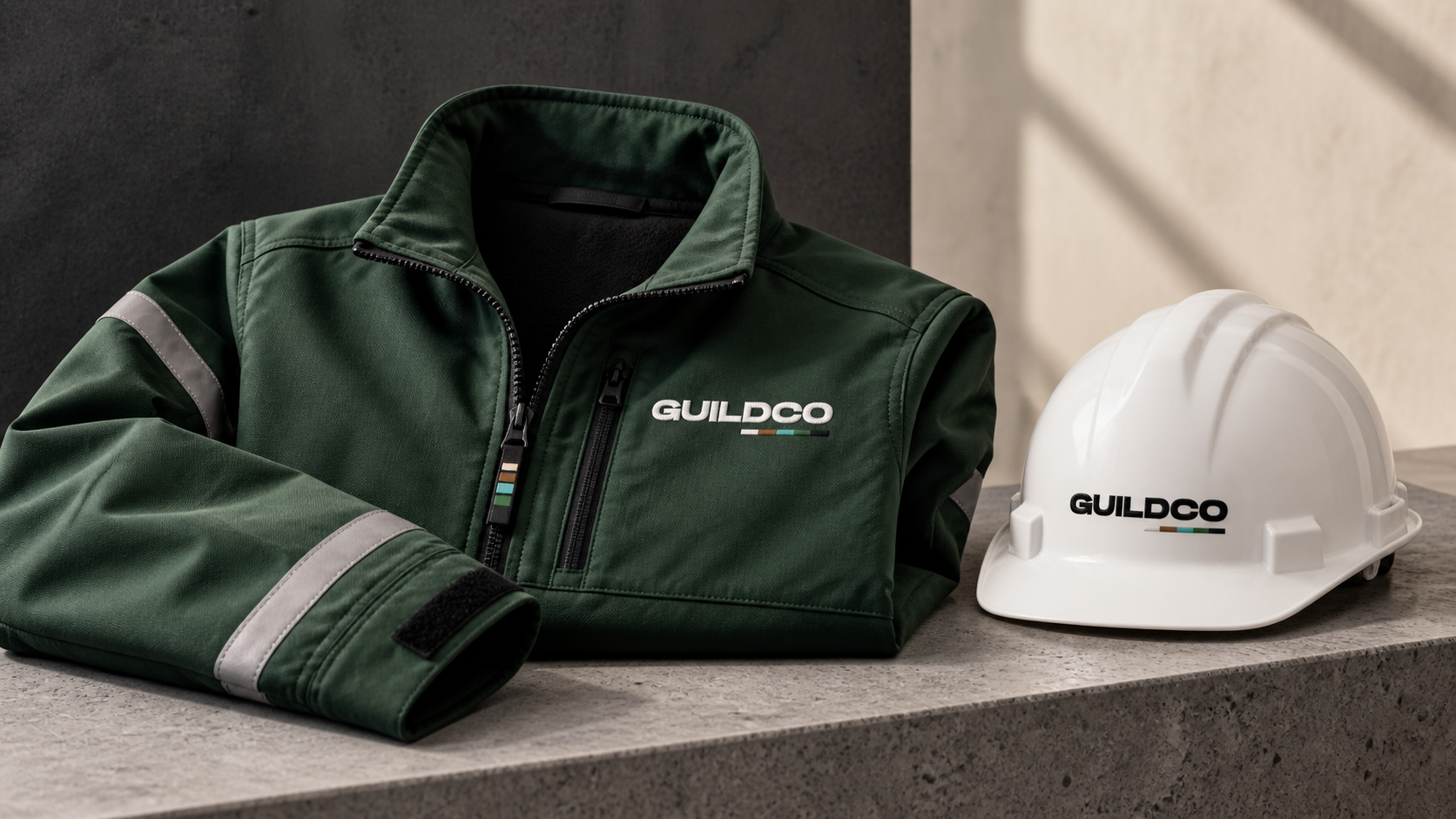 Guildco concept mockup: workwear