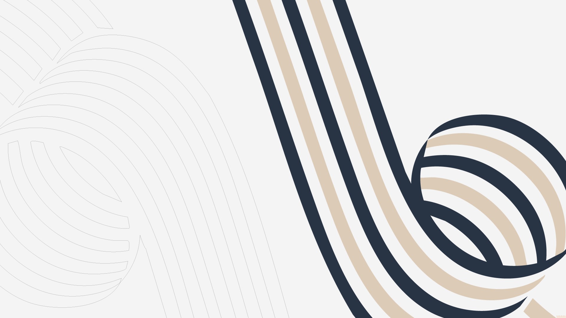 Navy and sand looping ribbon graphic from the Latroforce presentation template